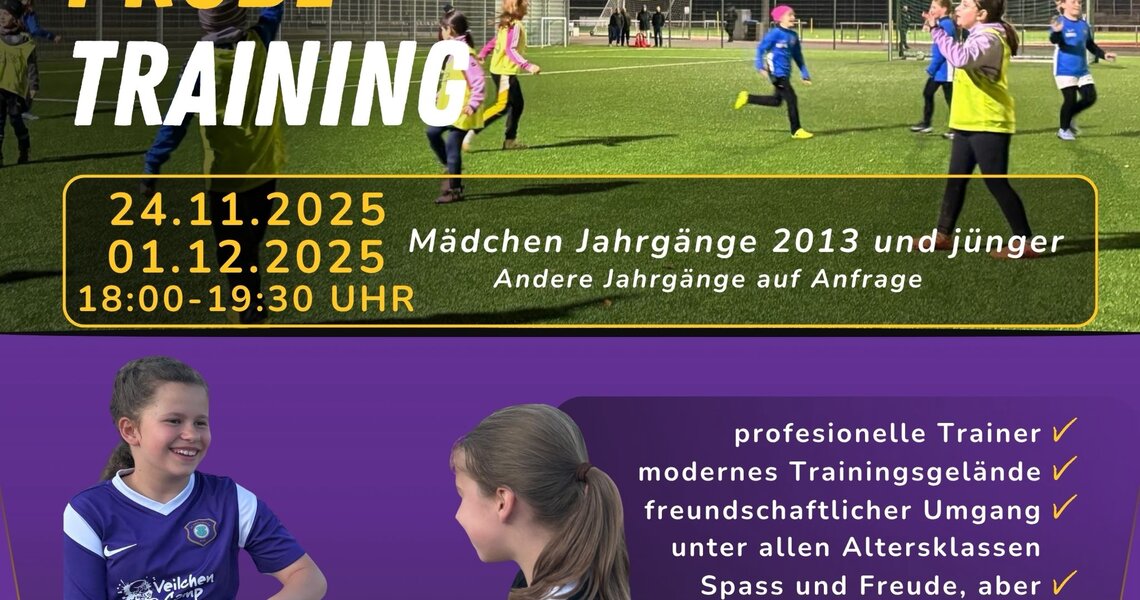 Werbung Probetraining Mädchen